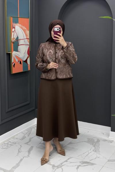 Çağla takım Kahverengi