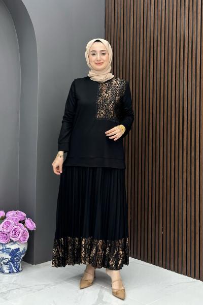 Çağrı Etekli Takım - Siyah  Siyah