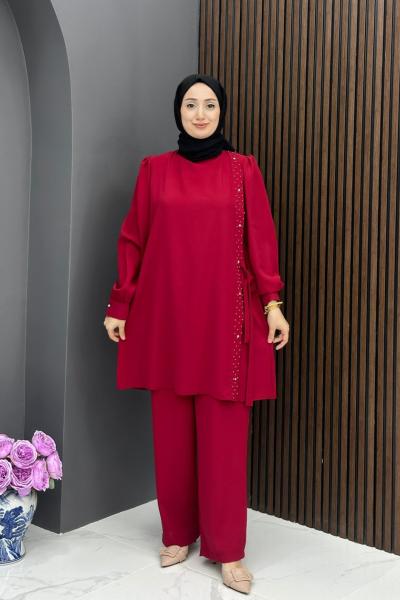 Cahide Takım - Kırmızı  Kırmızı