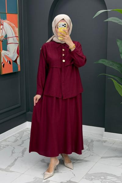 Canan Takım-Bordo Bordo