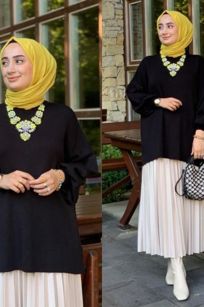 Cazibe Tunik - Siyah Siyah