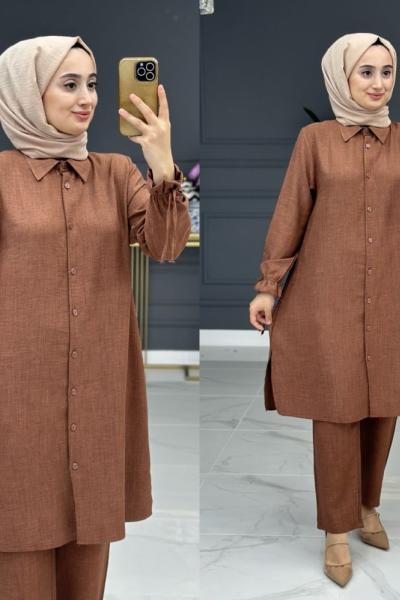 Cemile Takım - Kahve Kahverengi