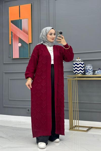 Cemre Hırka - Bordo Bordo