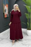 Ceyda Etekli Takım - Bordo Bordo