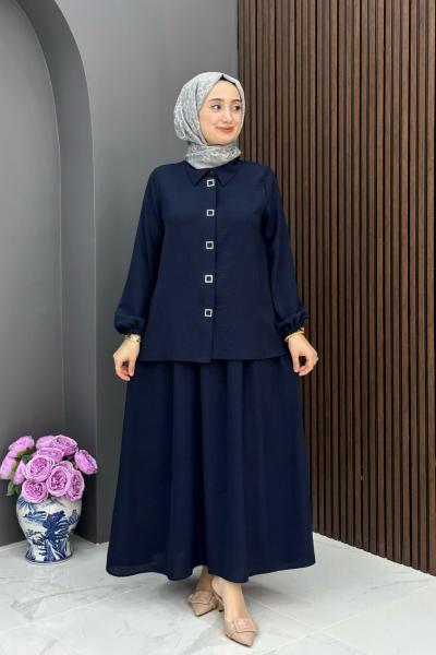 Ceyla Etekli Takım - Lacivert  Lacivert