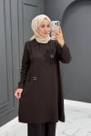 ÇİÇEK DETAYLI OYSHO TAKIM - Kahverengi Kahverengi