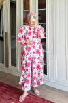 Çiçek Detaylı Tunik-Pembe Pembe
