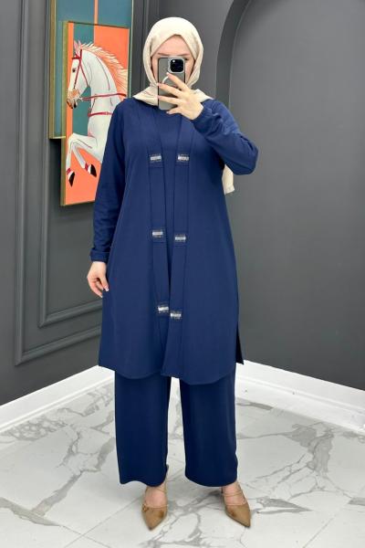 Çınar Üçlü Takım - Lacivert  Lacivert