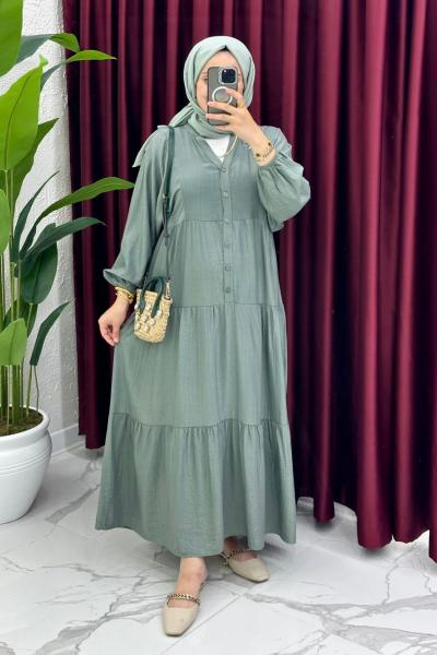 Deren Elbise - Yeşil  Yeşil