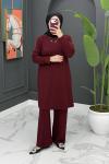 Derin pantolonlu takım - bordo Bordo