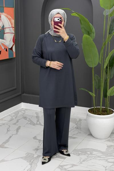 Derin pantolonlu takım - Gri Gri