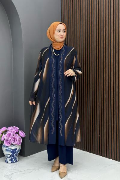 Dila Üçlü Takım - Lacivert Lacivert