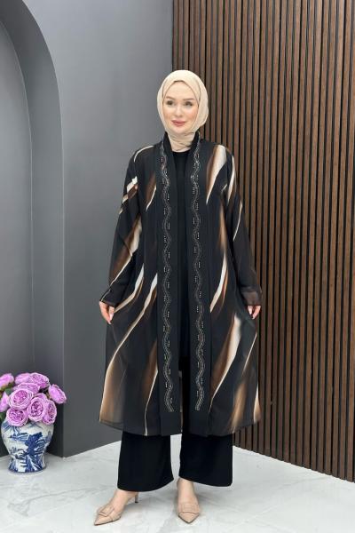 Dila Üçlü Takım - Siyah  Siyah