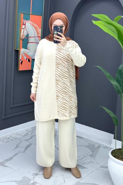 Dilvin Triko Takım - Bej Bej