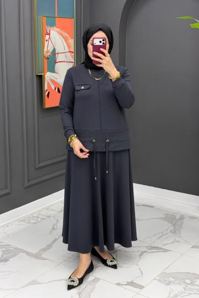 Duru Etekli Takım - Gri Gri