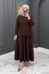 Duru Etekli Takım - Kahve Kahverengi