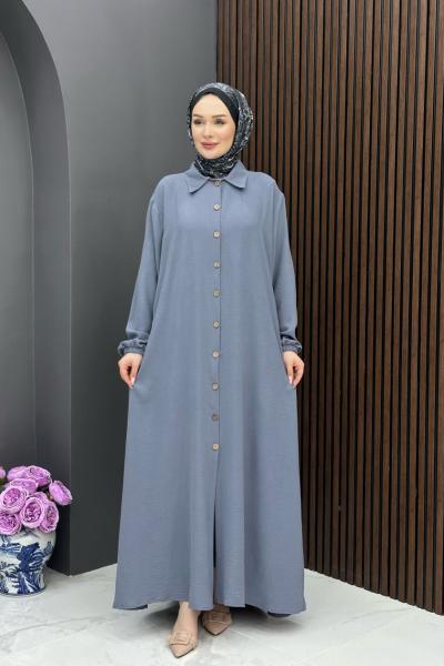 Duru Ferace Elbise - Gri Gri