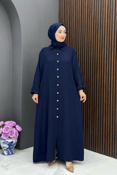 Duru Ferace Elbise - Lacivert Lacivert