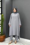 Ece Uzun Takım - Gri Gri
