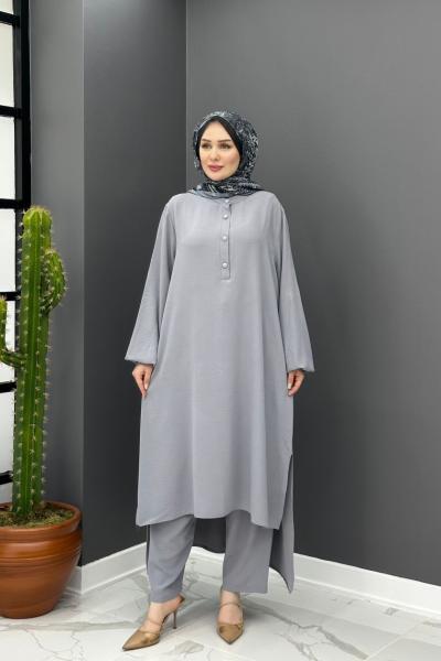 Ece Uzun Takım - Gri Gri