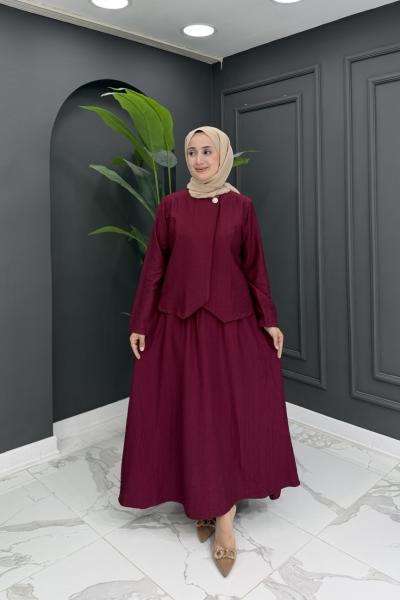 ECRE ETEKLİ TAKIM - bordo Bordo