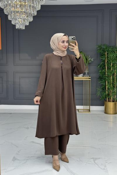 Efnur takım - kahve Kahverengi