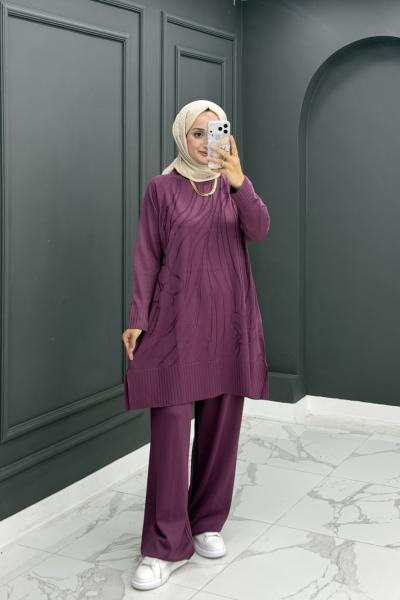 Elfida Merserize Takım - Mürdüm  Mürdüm