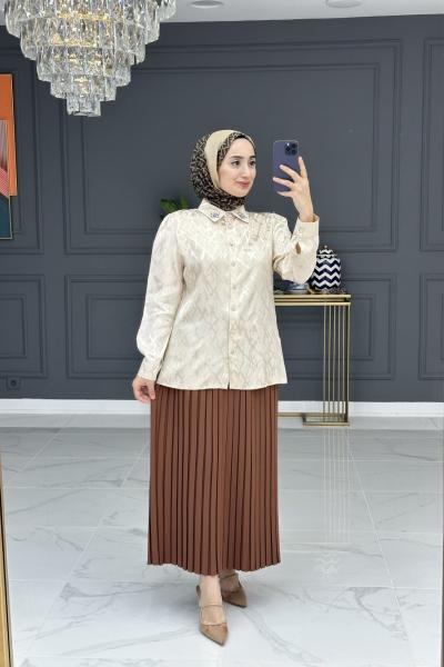 Elif etek - kahve Kahverengi