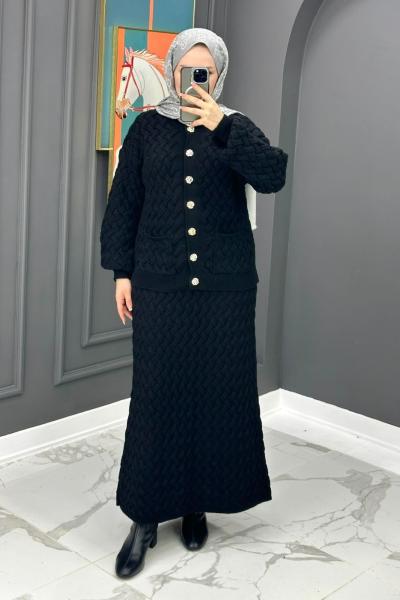 Elsa Triko Etekli Takım - Siyah  Siyah