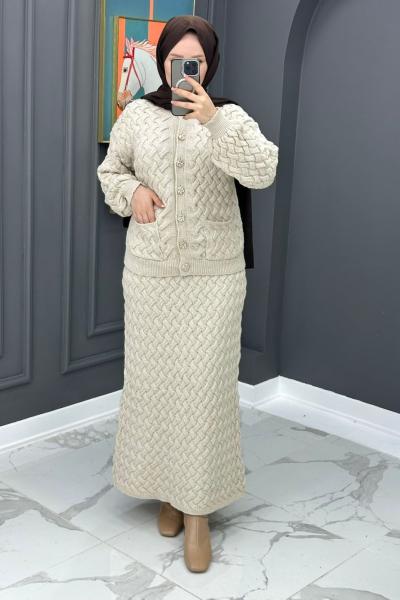 Elsa Triko Etekli Takım - Bej  Bej