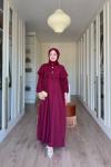 ELVAN ELBİSE - BORDO  Bordo
