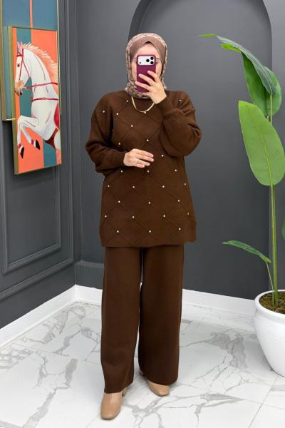 Elvin Triko Takım - Kahve  Kahverengi