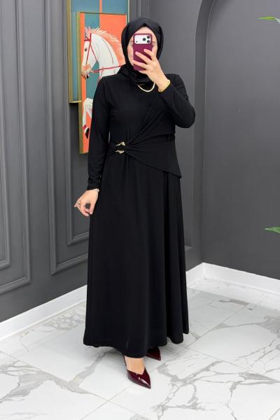 Emine Şık Elbise - Siyah Siyah