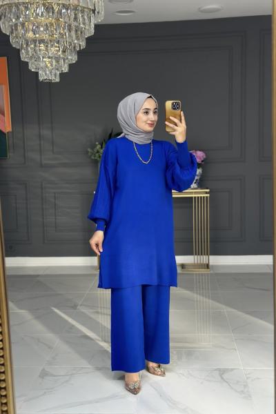 Enza Triko Takım - Saks Saks Mavisi