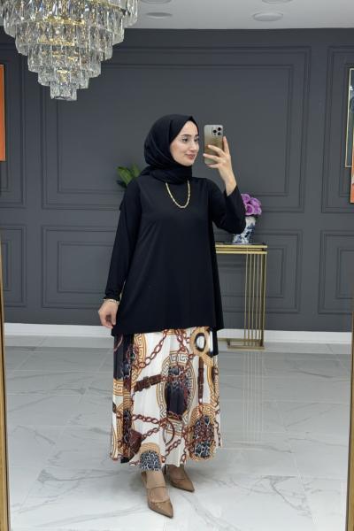 Erva etekli takım-Siyah Siyah