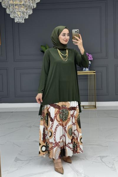 Erva etekli takım-Haki Haki