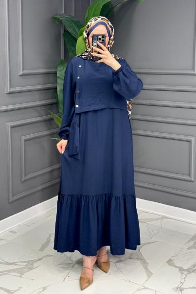 Eser Elbise - Lacivert Lacivert