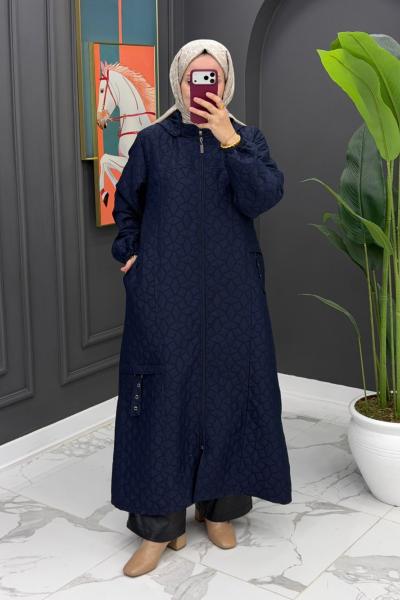 Ezel Uzun Kap - Lacivert  Lacivert