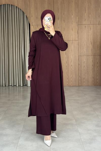 Ezgi Uzun Oysho Takım - bordo Bordo
