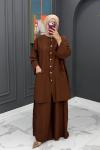 Fatos Rahat Takım - Kahve Kahverengi