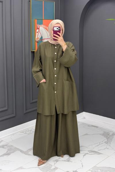 Fatos Rahat Takım - Haki  Haki