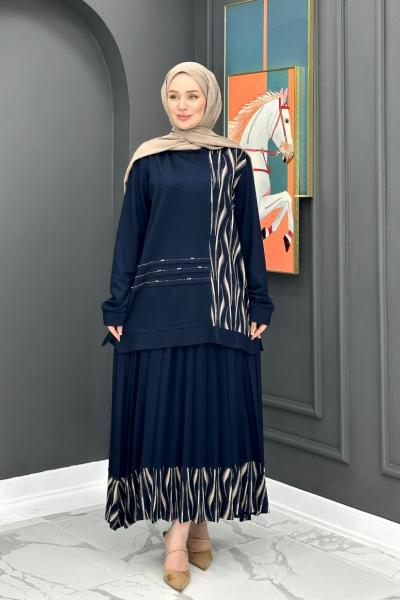 Ferhunde Etekli Takım - Lacivert  Lacivert