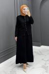 Feyza Triko Etekli Takım - Siyah Siyah