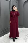 Feyza Triko Etekli Takım - Bordo Bordo