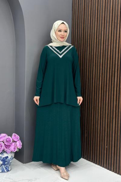 Firuze Etekli Takım - Zümrüt  Zümrüt
