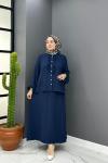 Flora Etekli Takım - Lacivert  Mavi