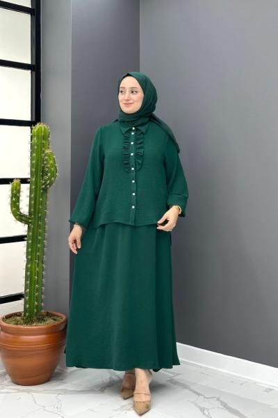 Flora Etekli Takım - Zümrüt  Zümrüt