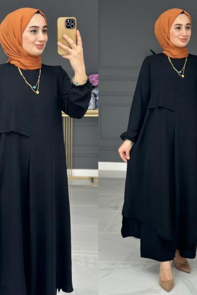 Flower Takım - Siyah Siyah