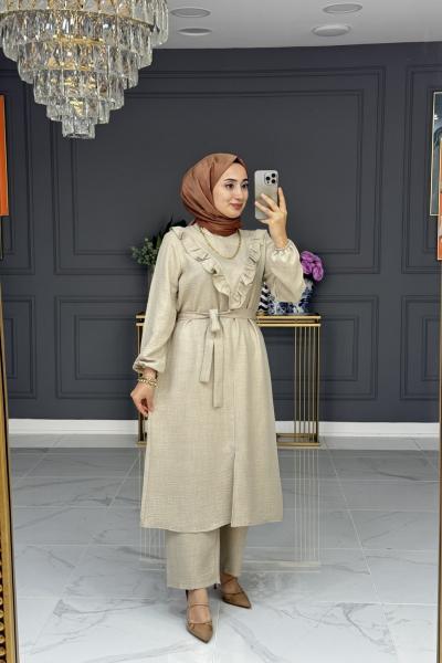 Gökçe uzun tesettur - vizon Vizon