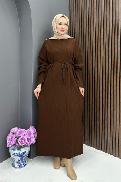 Gonca Elbise - Kahve  Kahverengi